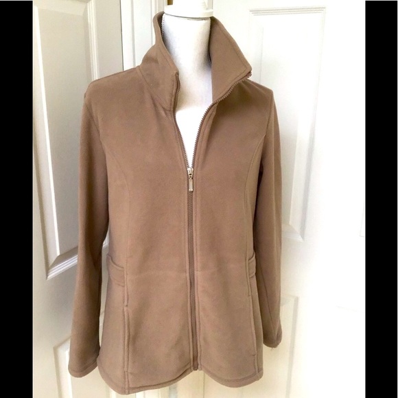 Denim & Company Brown 100% Polyester ZIP Front Jacket. So Warm & Cozy. - Picture 7 of 11